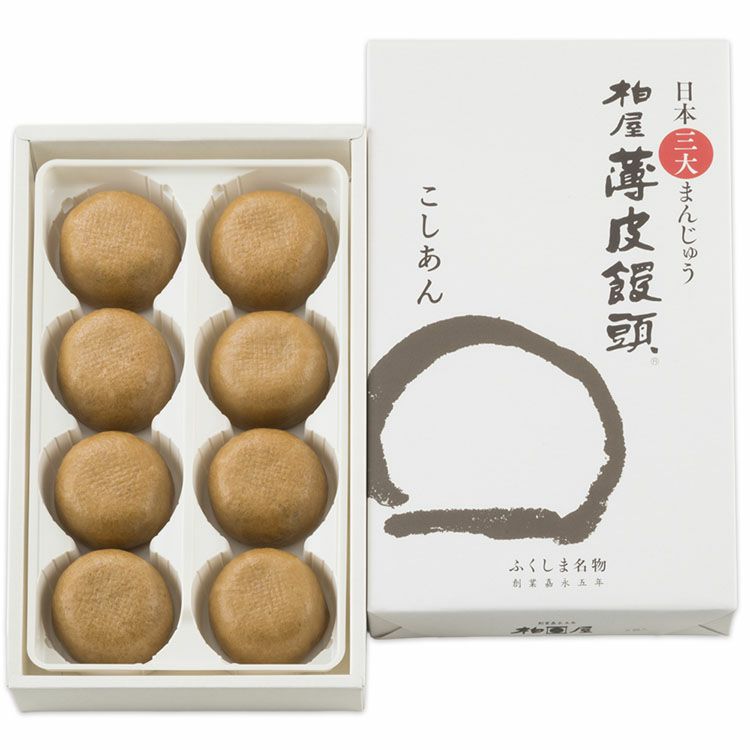 柏屋薄皮饅頭こしあん8個入