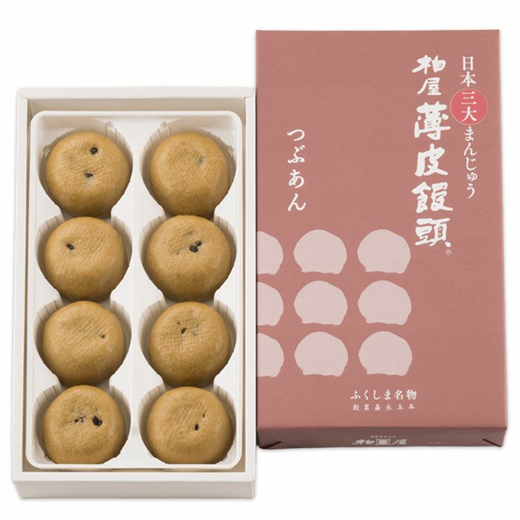 柏屋薄皮饅頭つぶあん8個入