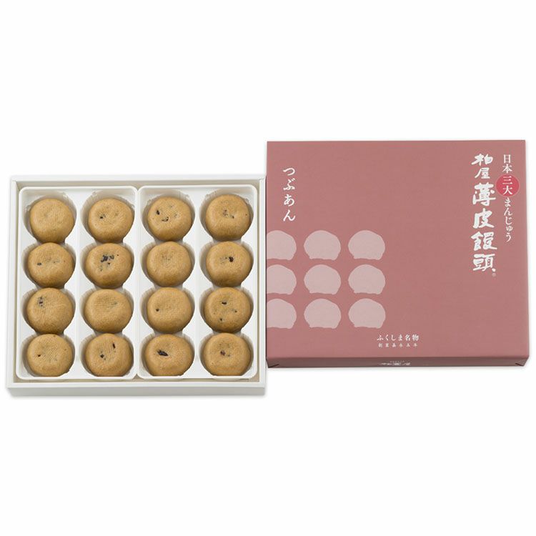 柏屋薄皮饅頭つぶあん16個入